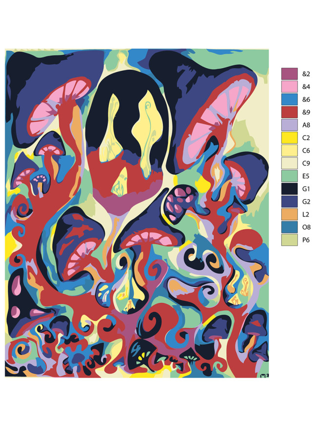 Raqamlar bo&amp;#039;yicha rasm &amp;quot;Qo&amp;#039;ziqorinlar&amp;quot;