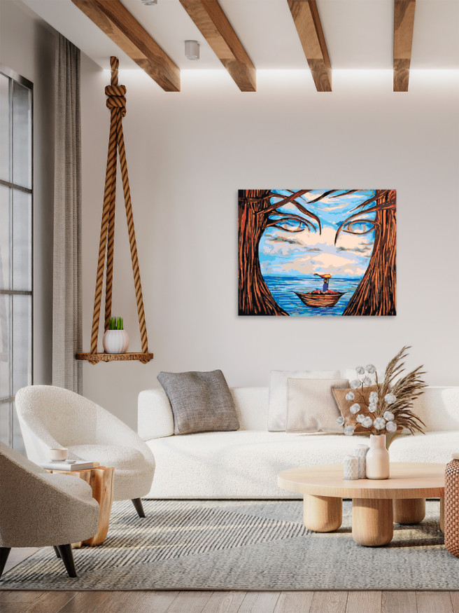 Raqamlar bo&amp;#039;yicha rasm &amp;quot;Giz yuzidagi peyzaj&amp;quot;