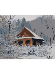 Картина по номерам &amp;quot;Дом в снегу&amp;quot;
