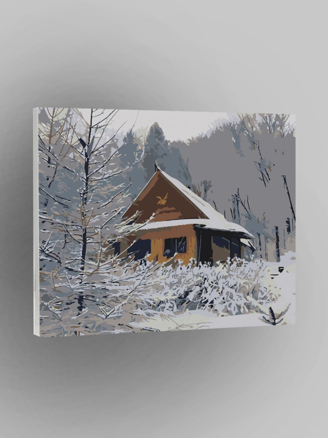 Raqamlar bo&amp;#039;yicha rasm &amp;quot;Qorda uy&amp;quot;