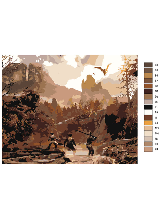 Картина по номерам &amp;quot;Охота в лесу&amp;quot;