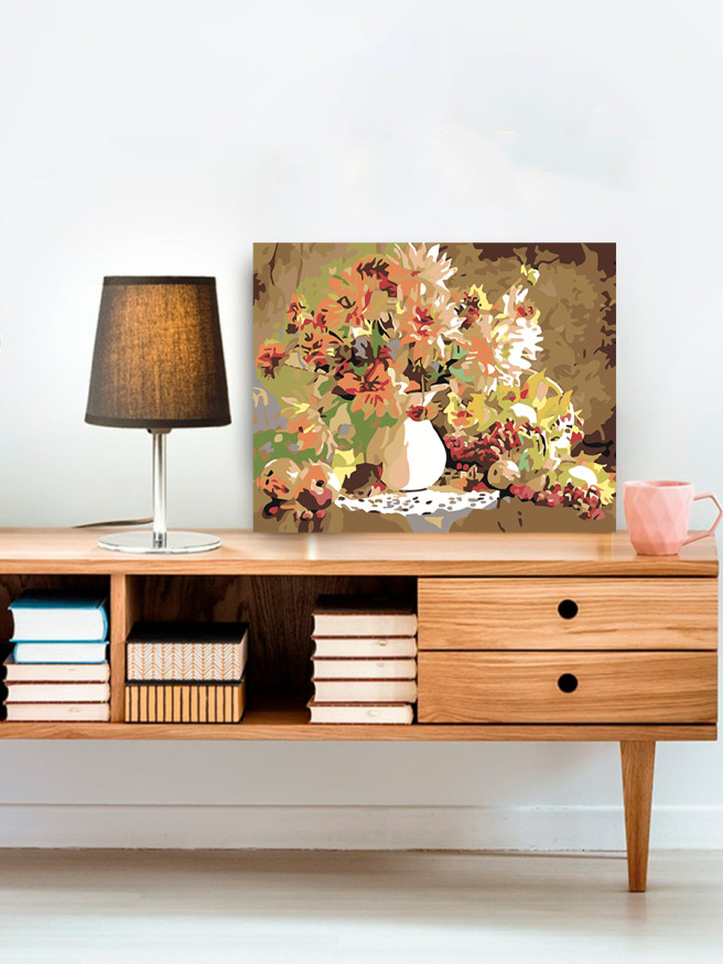 Raqamlar bo&amp;#039;yicha rasm &amp;quot;Gullar bilan vaza&amp;quot;