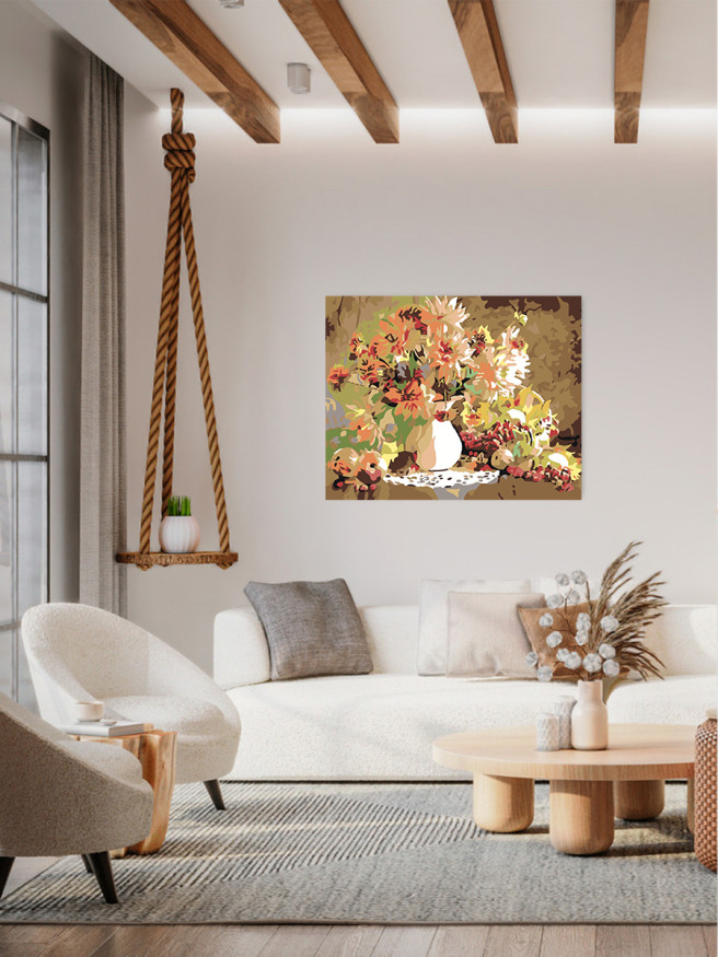 Raqamlar bo&amp;#039;yicha rasm &amp;quot;Gullar bilan vaza&amp;quot;