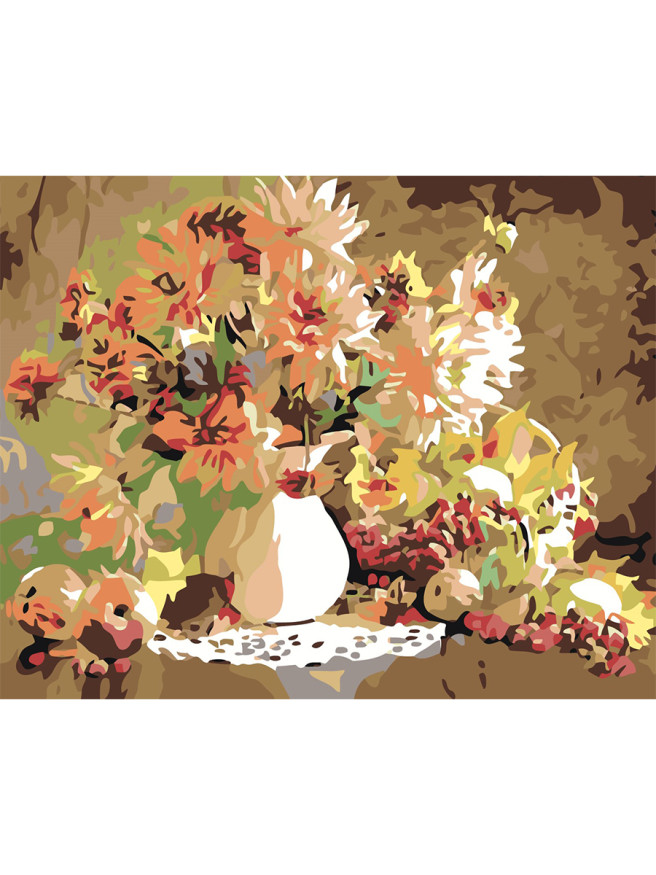 Raqamlar bo&amp;#039;yicha rasm &amp;quot;Gullar bilan vaza&amp;quot;