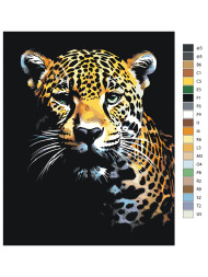 Raqamlar bo'yicha rasm "Chiroyli leopard"