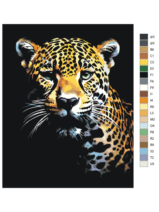 Raqamlar bo&amp;#039;yicha rasm &amp;quot;Chiroyli leopard&amp;quot;