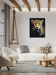 Raqamlar bo'yicha rasm "Chiroyli leopard"