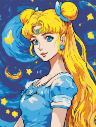 Картина по номерам &amp;quot;Красивая девушка&amp;quot;