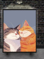 Постер на холсте &amp;quot;Обнимающиеся коты в любви&amp;quot;