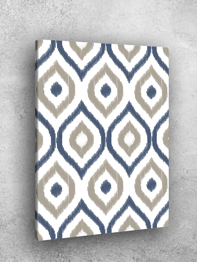 Holstga bosilgan poster &amp;quot;Qumli-ko‘k sharqona naqshlar&amp;quot;