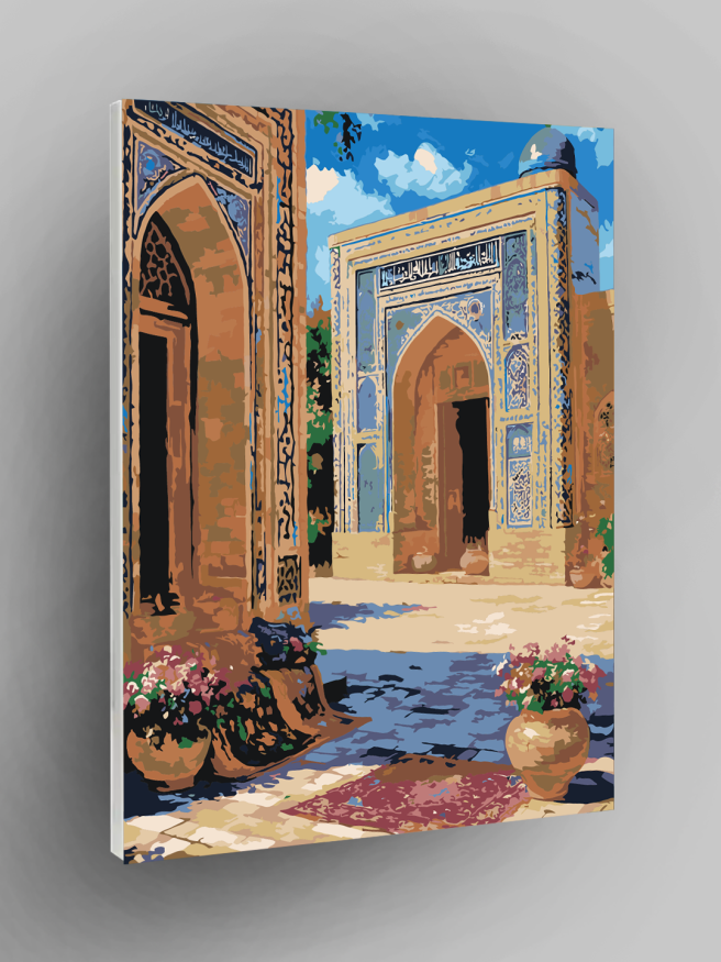 Raqamlar bo‘yicha rasm &amp;quot;Sharqona me’morchilik hovlisi&amp;quot;