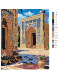 Картина по номерам "Двор восточного зодчества"