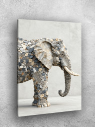 Holstga bosilgan poster "Toshdan yasalgan fil"