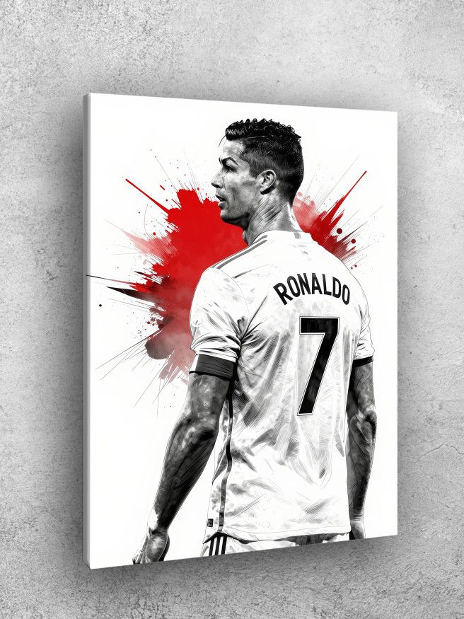 Holstga bosilgan poster &amp;quot;Futbolchi Ronaldu №7&amp;quot;