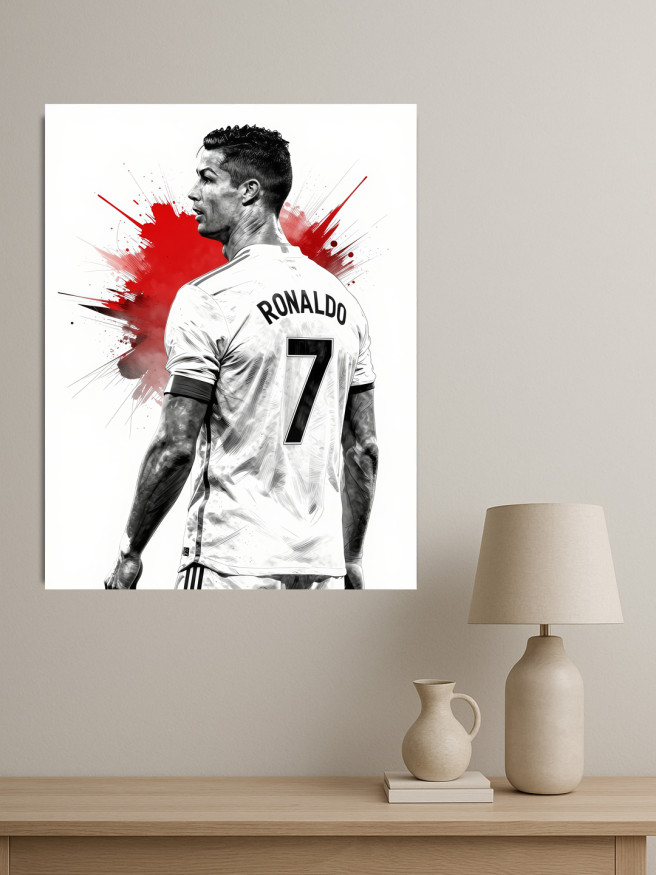 Holstga bosilgan poster &amp;quot;Futbolchi Ronaldu №7&amp;quot;