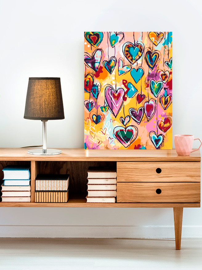 Raqamlar bo&amp;#039;yicha rasm &amp;quot;Rangli yuragchalar&amp;quot;