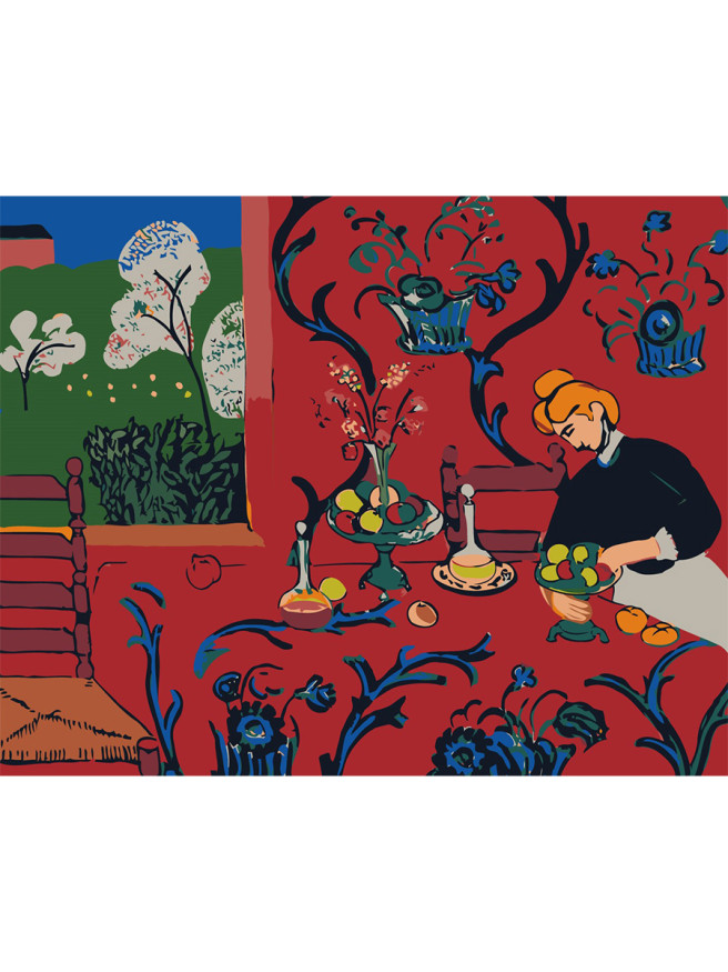 Raqamlar bo&amp;#039;yicha rasm &amp;quot;Anri Matisse - Qizil xona&amp;quot;