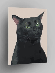 Raqamlar bo&#039;yicha rasm &quot;Qora mem mushuk&quot;