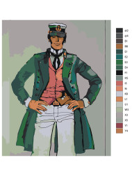 Raqamlar bo&#039;yicha rasm &quot;Moda yigit&quot;