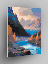 Raqamlar bo'yicha rasm "Vodiydagi daryo"