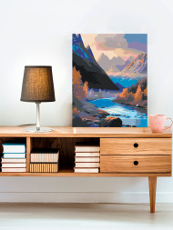 Raqamlar bo'yicha rasm "Vodiydagi daryo"