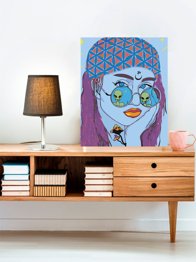 Raqamlar bo&amp;#039;yicha rasm &amp;quot;Ko&amp;#039;zoynakli qiz&amp;quot;