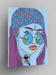 Картина по номерам &amp;quot;Девушка в очках&amp;quot;