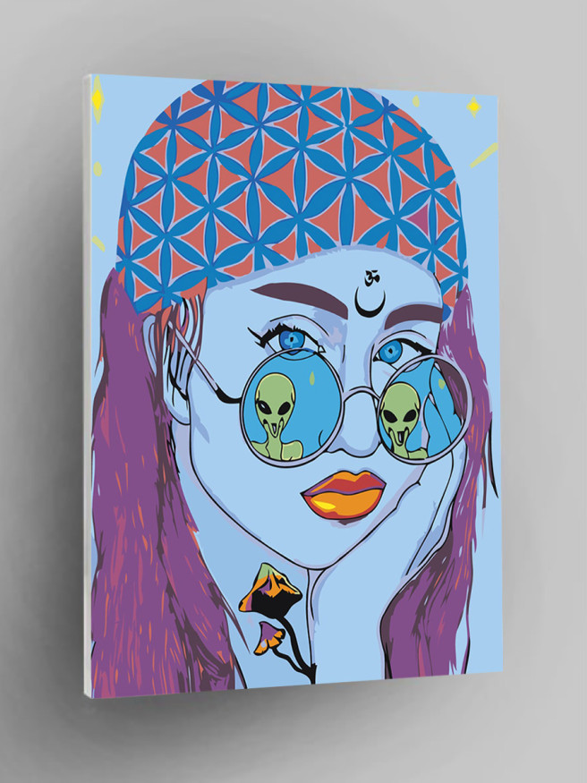 Raqamlar bo&amp;#039;yicha rasm &amp;quot;Ko&amp;#039;zoynakli qiz&amp;quot;