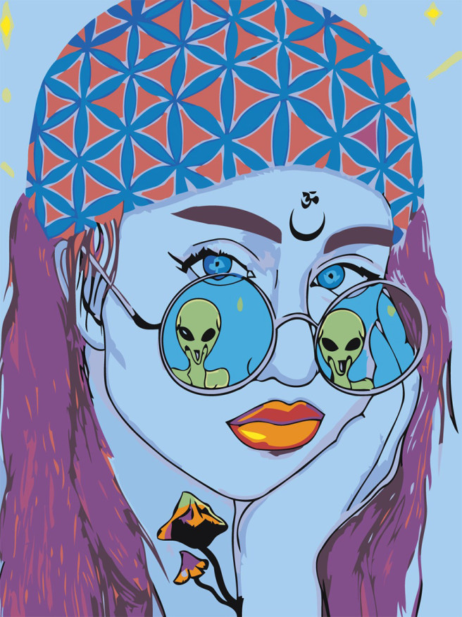 Raqamlar bo&amp;#039;yicha rasm &amp;quot;Ko&amp;#039;zoynakli qiz&amp;quot;