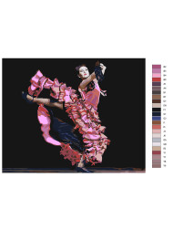 Картина по номерам &amp;quot;Девушка в танце&amp;quot;