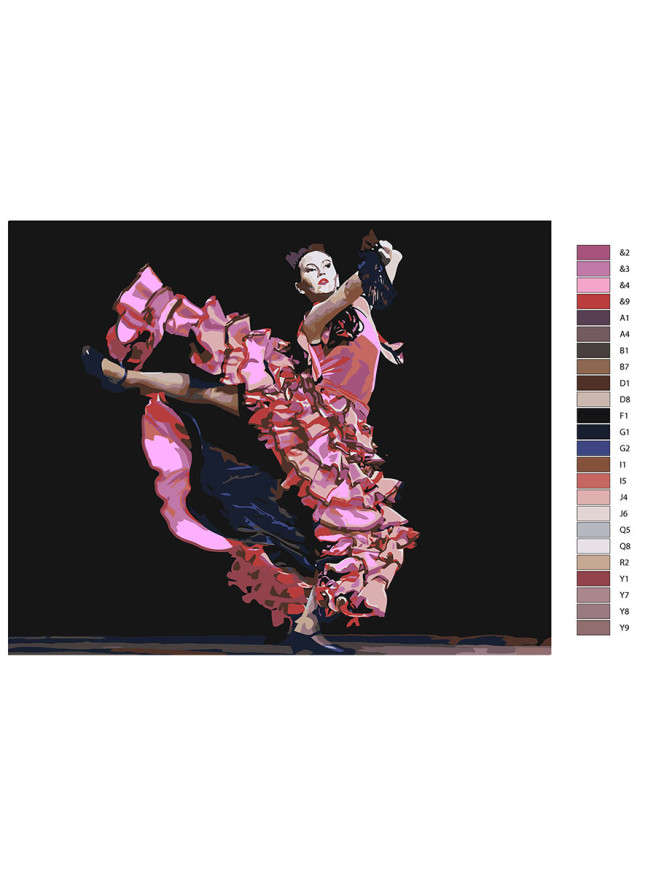 Картина по номерам &amp;quot;Девушка в танце&amp;quot;