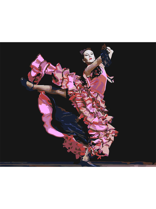 Картина по номерам &amp;quot;Девушка в танце&amp;quot;