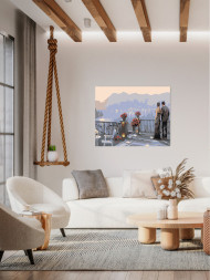 Картина по номерам &amp;quot;Пара на балконе&amp;quot;