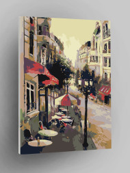 Картина по номерам &amp;quot;Ресторан в городе&amp;quot;