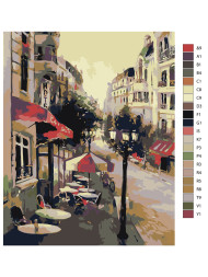 Картина по номерам &amp;quot;Ресторан в городе&amp;quot;