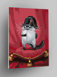 Картина по номерам &amp;quot;Котик в шапке&amp;quot;