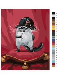 Картина по номерам &amp;quot;Котик в шапке&amp;quot;