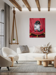 Картина по номерам &amp;quot;Котик в шапке&amp;quot;