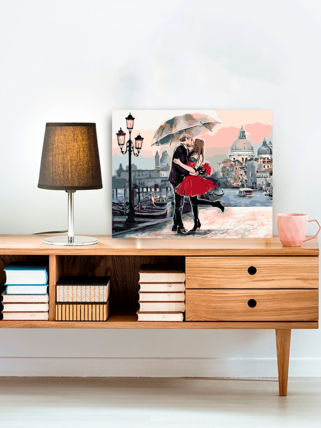 Картина по номерам &amp;quot;Пара под зонтом&amp;quot;