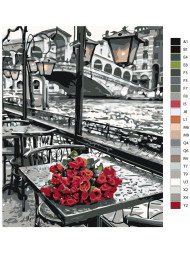 Картина по номерам &amp;quot;Розы у реки&amp;quot;