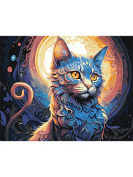 Raqamlar bo&#039;yicha rasm &quot;Jigarrang ko&#039;zli mushuk&quot;