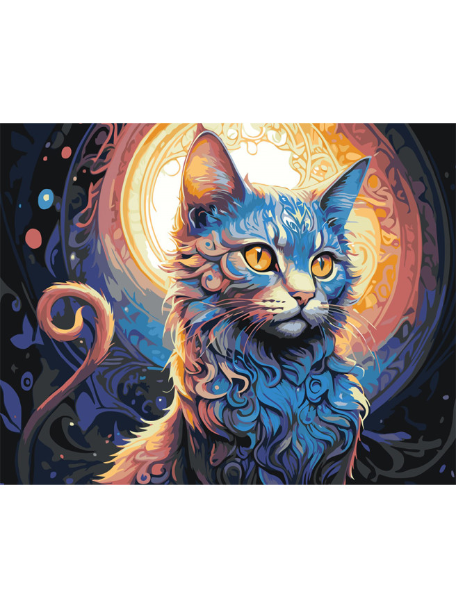 Raqamlar bo&amp;#039;yicha rasm &amp;quot;Jigarrang ko&amp;#039;zli mushuk&amp;quot;