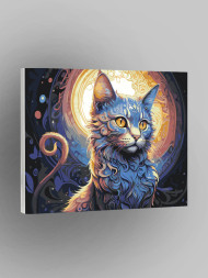 Raqamlar bo&#039;yicha rasm &quot;Jigarrang ko&#039;zli mushuk&quot;