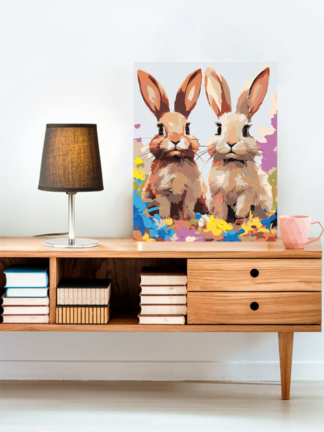 Картина по номерам &amp;quot;Пара заек&amp;quot;