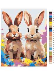 Картина по номерам "Пара заек"