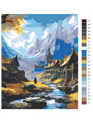 Raqamlar bo&#039;yicha rasm &quot;Go&#039;zal tabiat&quot;