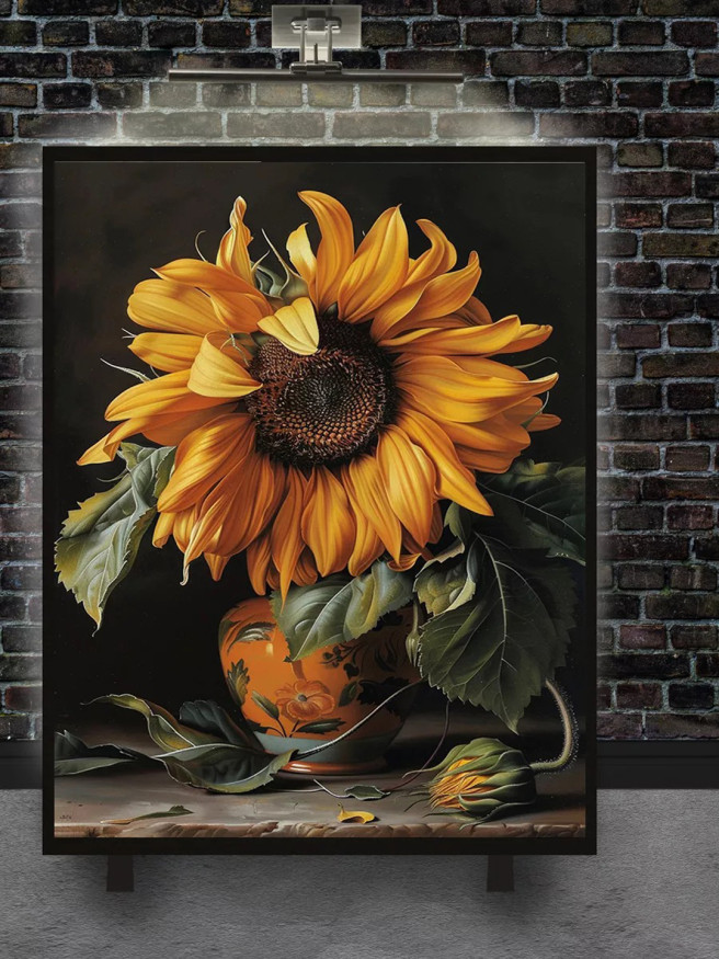 Постер на холсте &amp;quot;Подсолнух в вазе&amp;quot;