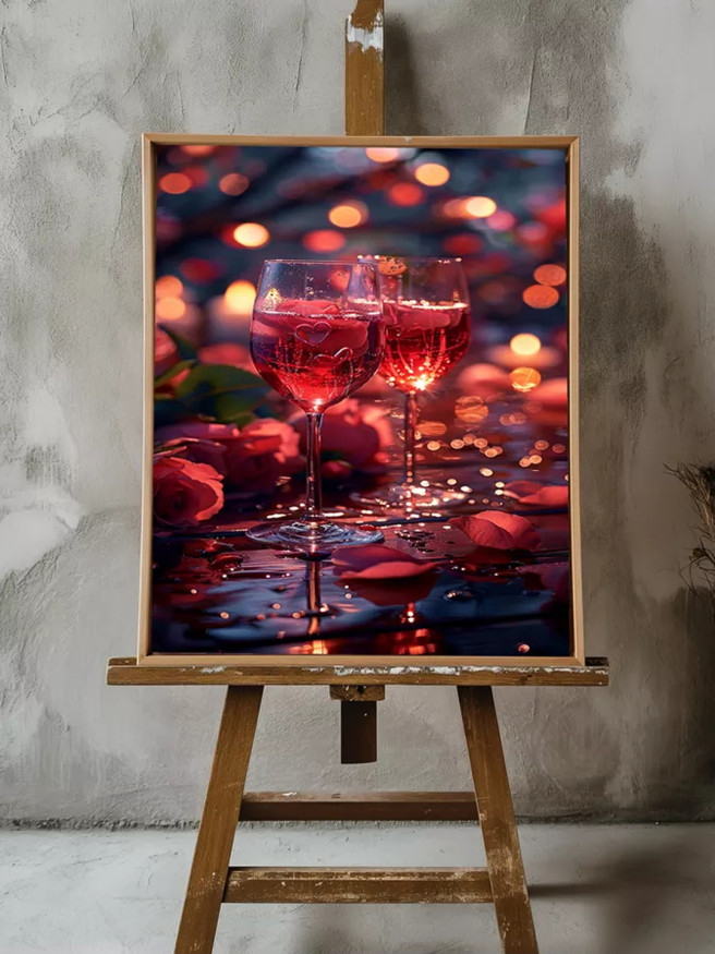 Постер на холсте &amp;quot;Вечер романтики и вина&amp;quot;