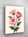 Постер на холсте &amp;quot;Розовые пионы на ветке&amp;quot;