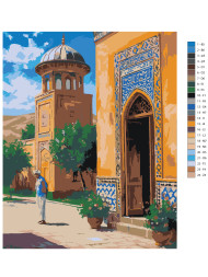 Картина по номерам "Двор старого медресе"